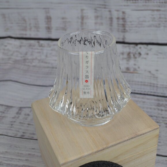 Edo Kiriko Glass Whiskey Glass Drinkware Stars 7.4 oz Coaster & Box NEW - Picture 8 of 16